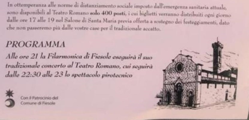 Il volantino apparso sul gruppo Social