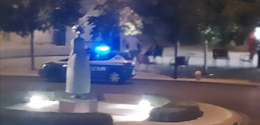 La polizia in piazza