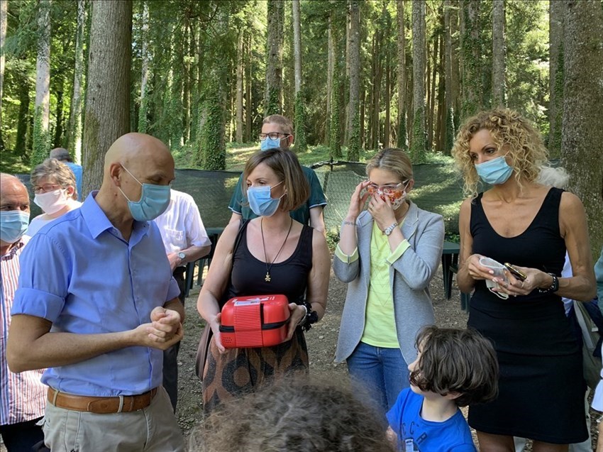Cerimonia di inaugurazione del nuovo defibrillatore a Vallombrosa