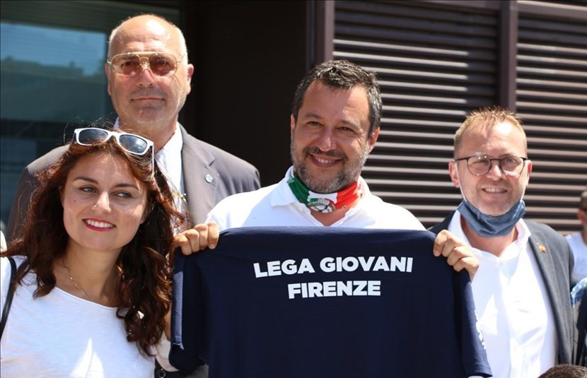 Susanna Ceccardi, Matteo Salvini e Jacopo Alberti