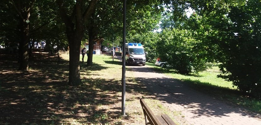 L'intervento al Parco della Misericordia