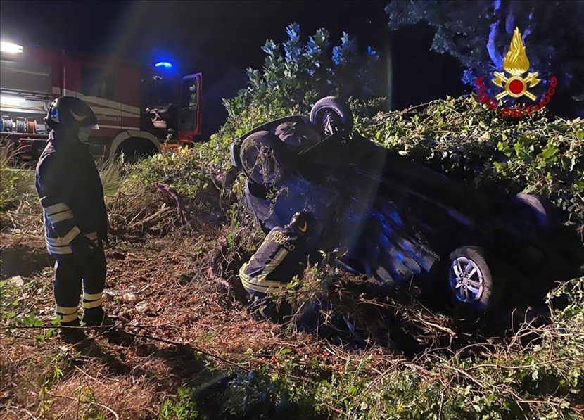 L'auto dopo l'incidente