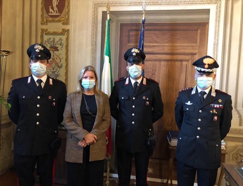 Un momento della cerimonia