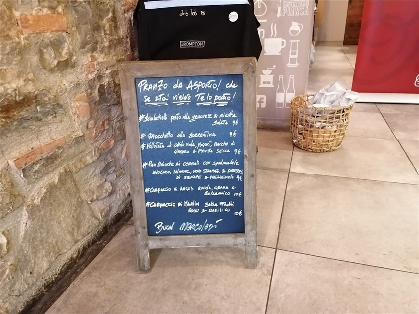 Il menù (d'asporto) del giorno