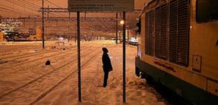 La neve a Santa Maria Novella in una immagine di archivio di OK!Mugello