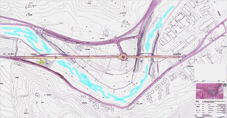 il progetto del ponte di Vallina