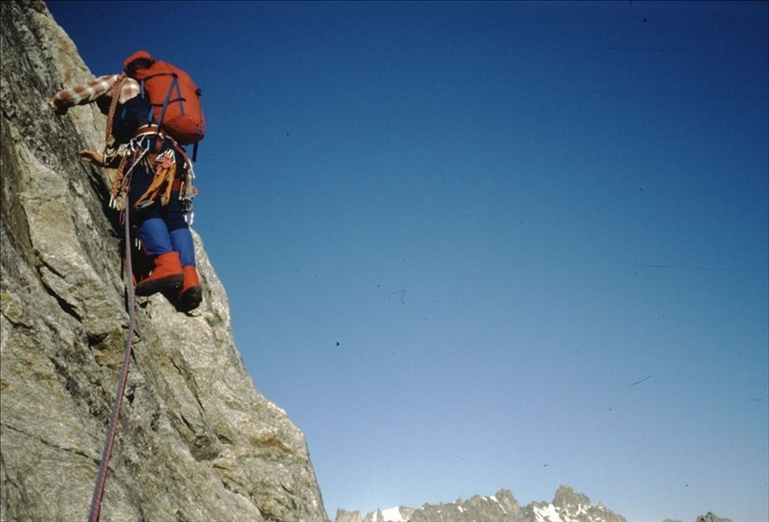 In arrampicata nella parte centrale