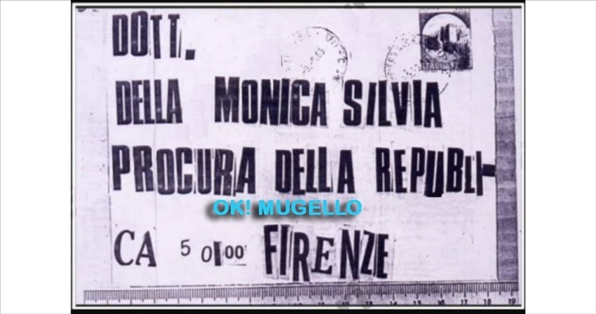 frontespizio della lettera spedita al magistrato