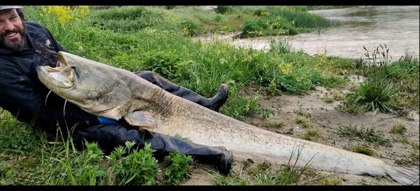 Massimo Modesto con la sua preda