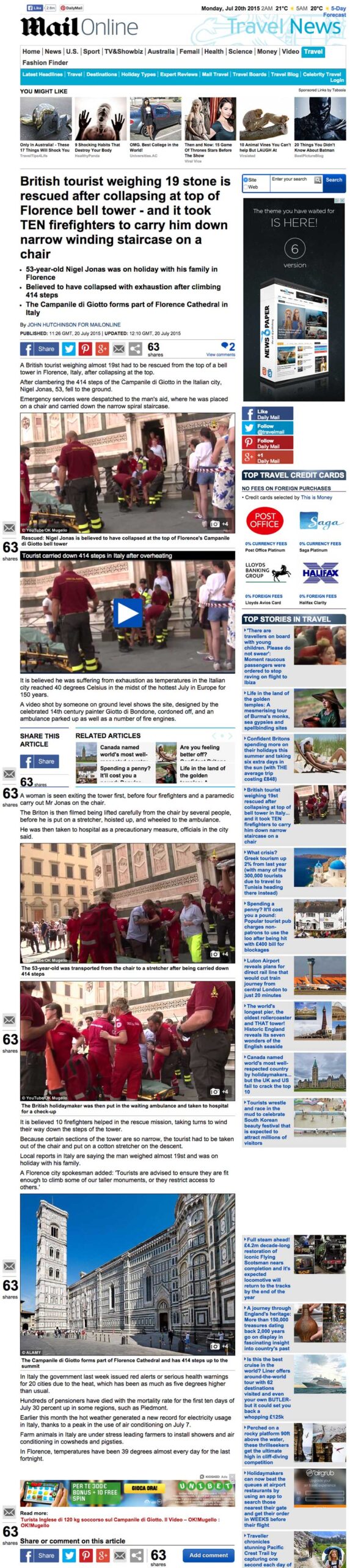 Il Daily Mail (UK) legge OKMugello