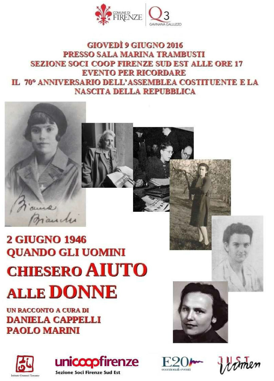Le donne e la costituzione. Marini ne parla a Firenze
