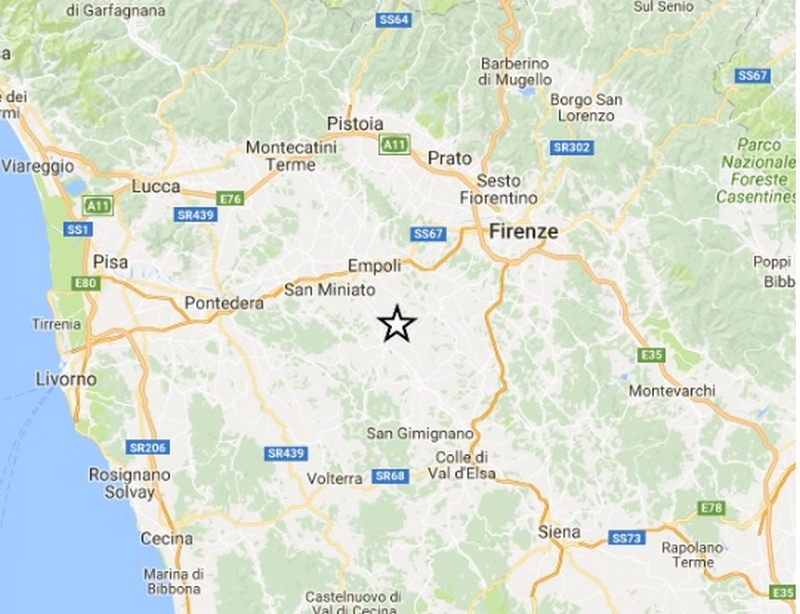 Scossa di 3,9 avvertita anche in Mugello. Epicentro a Castelfiorentino