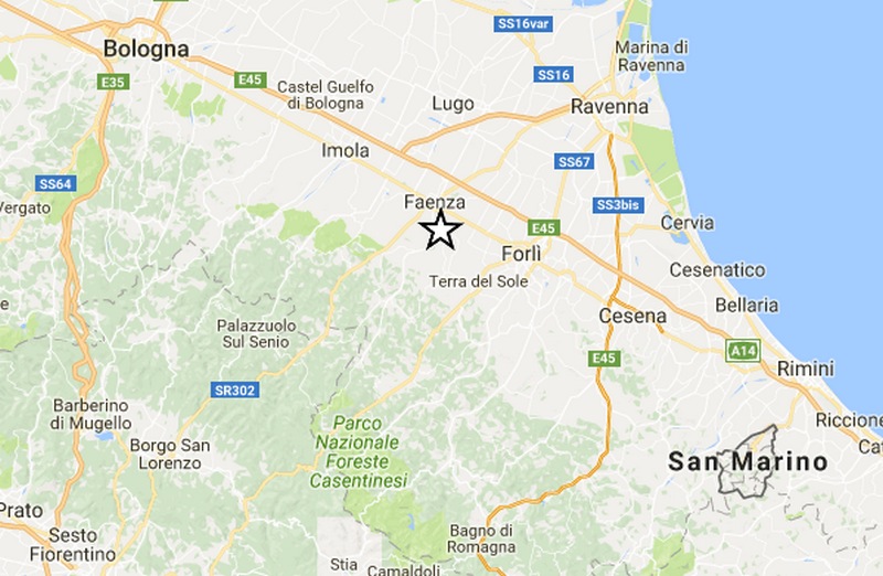 Sisma. Scossa di 2.9 a Faenza