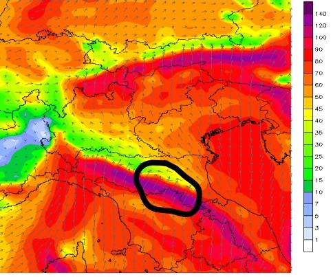 Meteo. ll punto per la giornata di lunedì: vento in Mugello, allerta rossa in altre zone