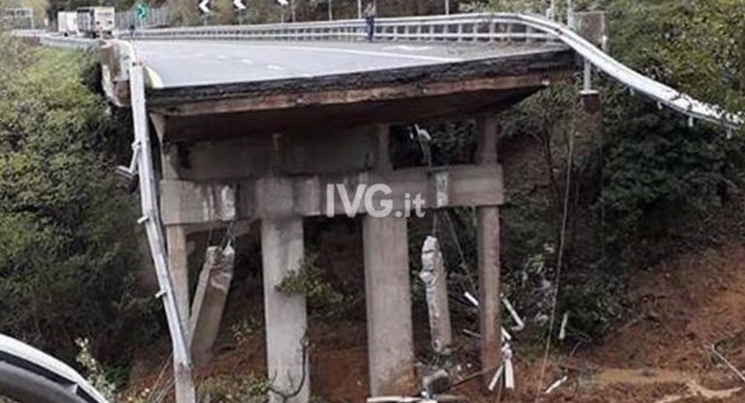 Ponta crollato sulla autostrada A6