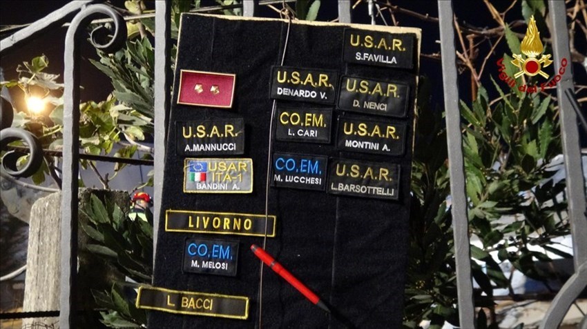 Le operazioni di salvataggio dei dispersi