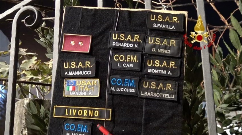 Le operazioni di salvataggio dei dispersi