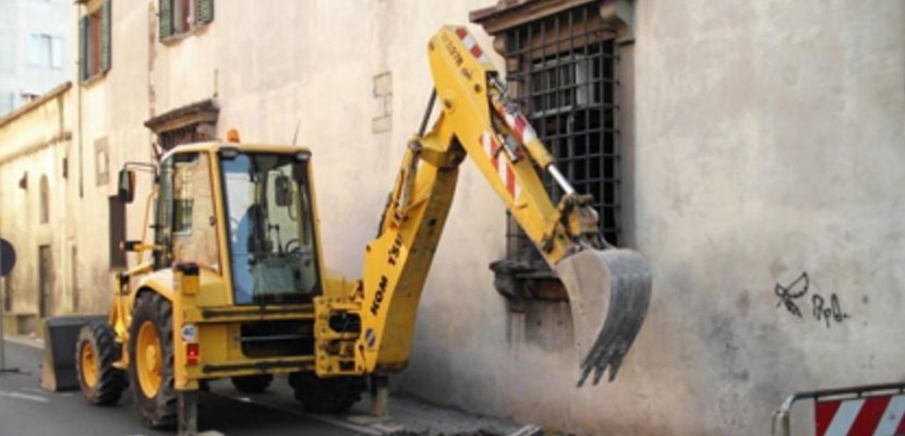 scavatrice all'opera