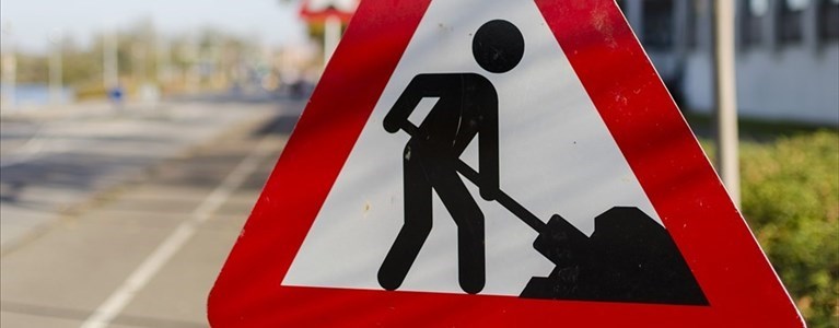 lavori in via Campo d'Arrigo