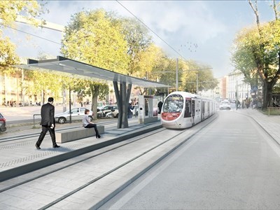 rendering della nuova tramvia