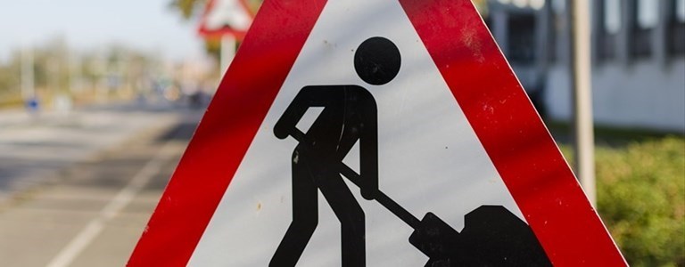 lavori sul Ponte all'Indiano