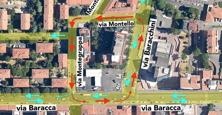 come cambia la viabilità in via Baracca