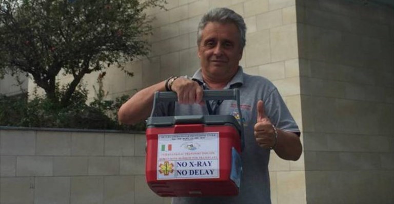 Massimo Pieraccini in partenza per una missione