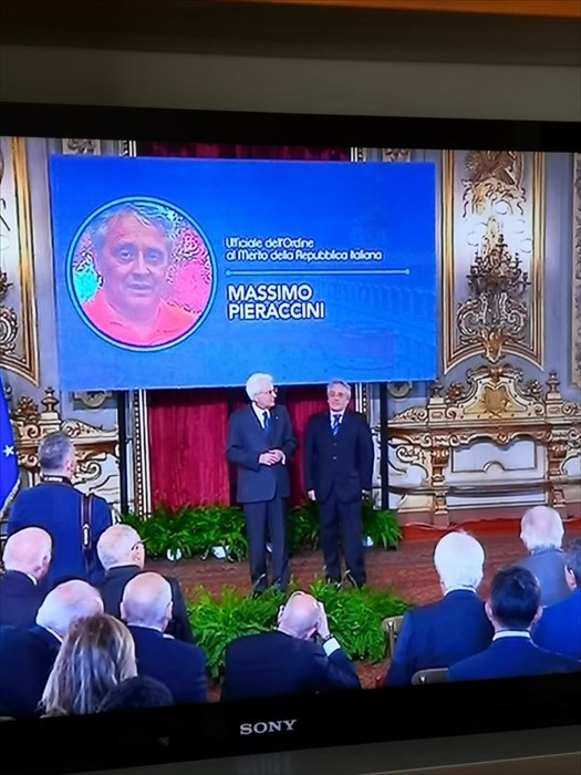 Massimo Pieraccini nel salone del Quirinale