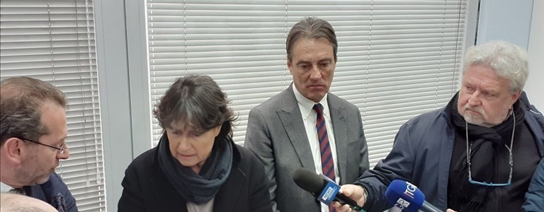 L'Assessore Stefania Saccardi durante la concitata conferenza stampa di martedì scorso ad Osmannoro
