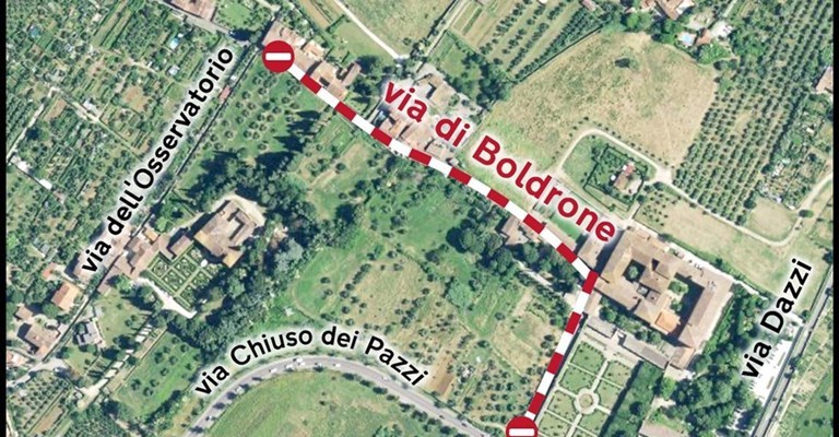 Ecco le indicazione della chiusura strada