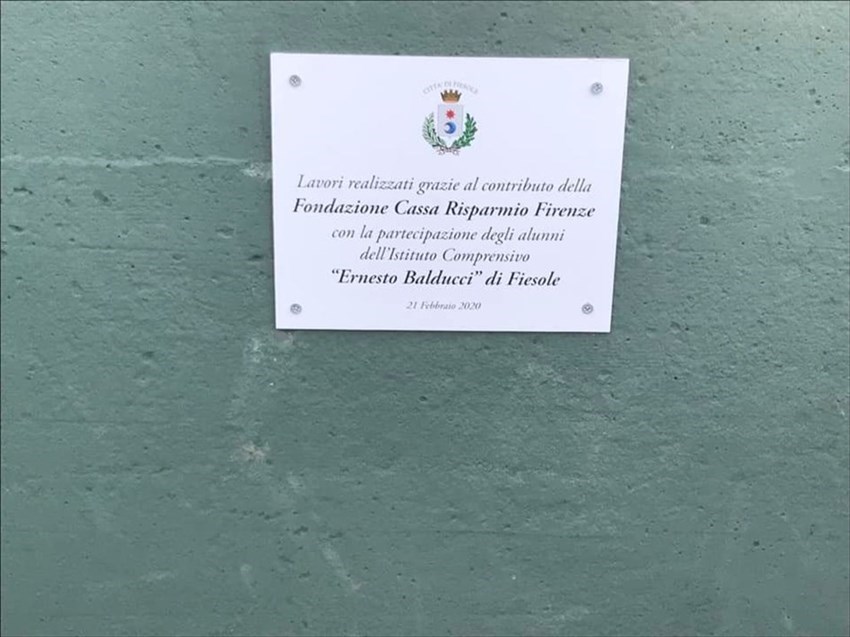 la targa d'intestazione del ""campino"",""Anna Ravoni