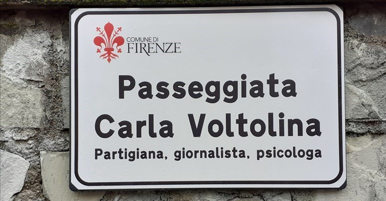 L'intestazione a Carla Voltolina
