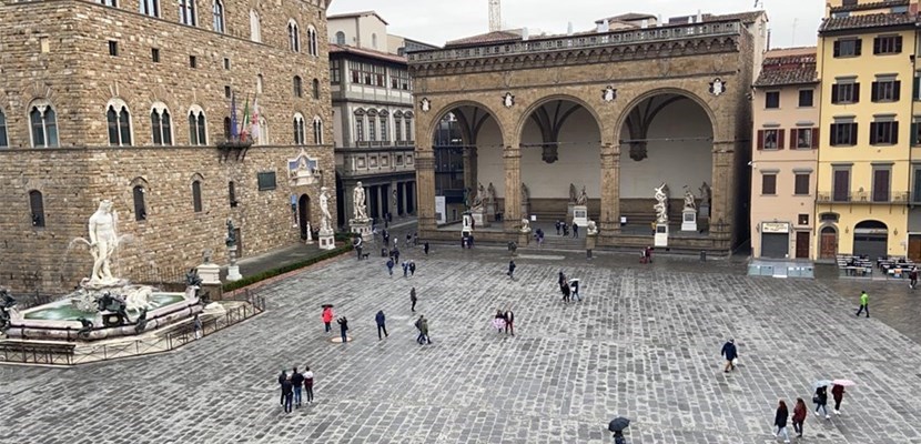piazza della Signoria ore 5.3.20 0re 17.20
