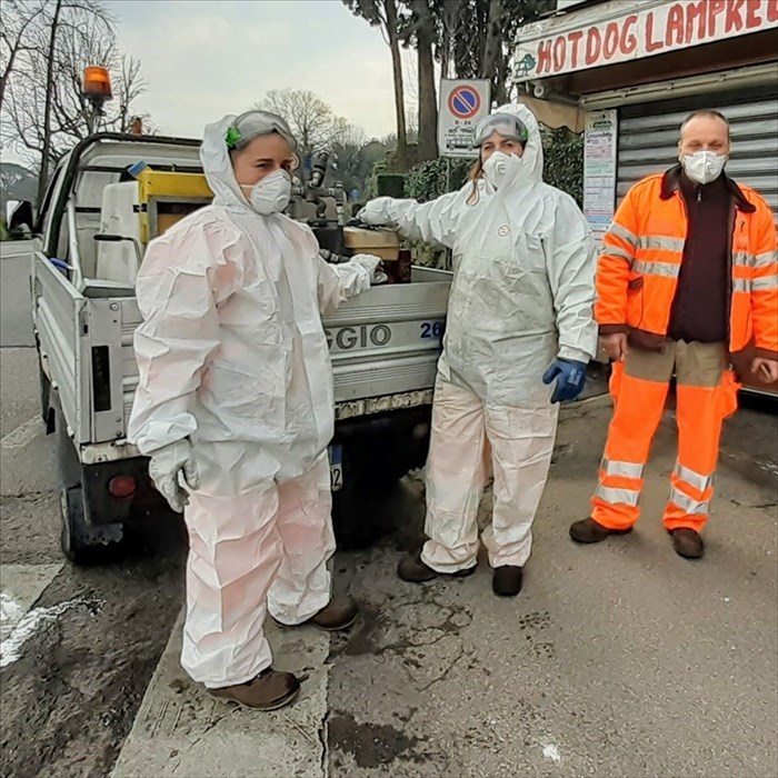 la squadra in azione