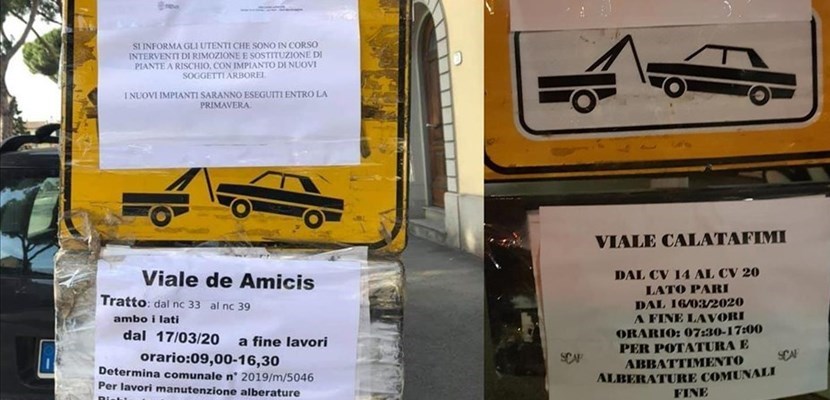 cartelli abbattimenti e potature