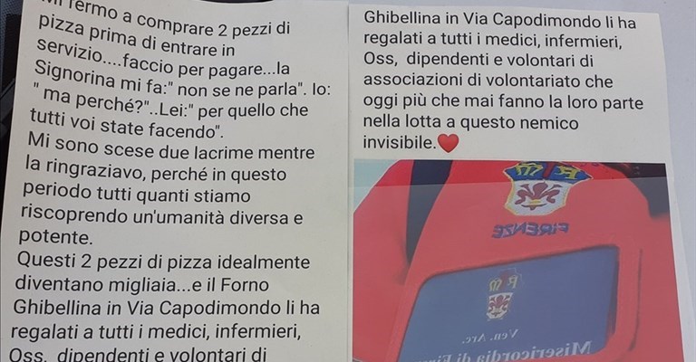 il biglietto infilato nel bandone