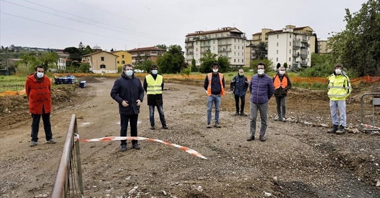 Il sopralluogo ai lavori