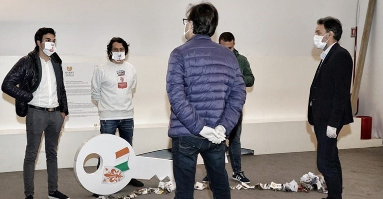 Il Sindaco con i rappresentati del gruppo di ristoratori