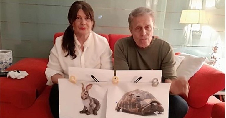 Nonna Klaudia e nonno Giuseppe durante la video fiaba