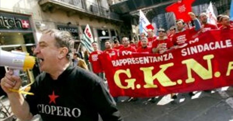 manifestazione di Gkn