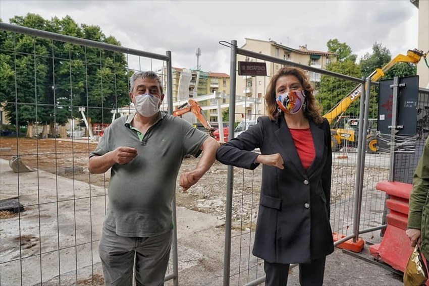 lavori in piazza dell'Isolotto