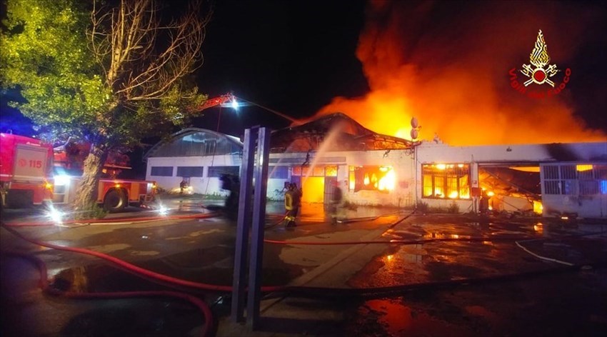 L'incendio all'Osmannoro