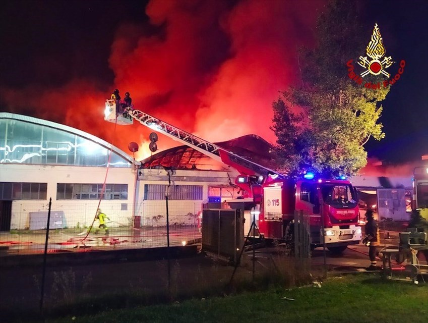 L'incendio all'Osmannoro