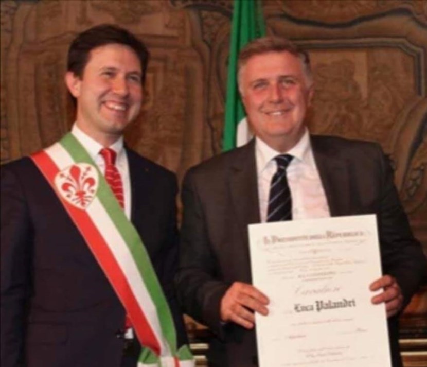 Luca Palandri con il sindaco Nardella