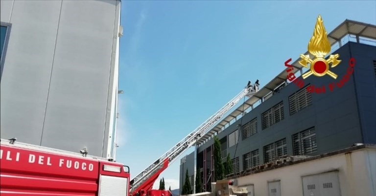 L'intervento dei Vigili del Fuoco