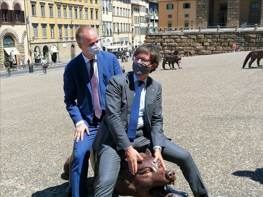 Il sindaco Nardella e il direttore degli uffizi Eike Smitdt