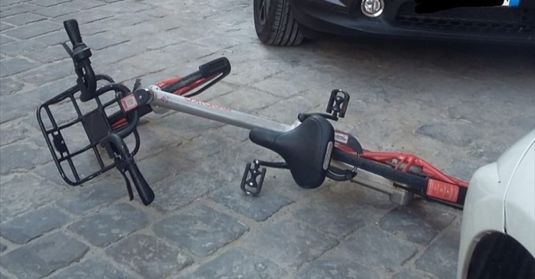 Il lancio delle bici