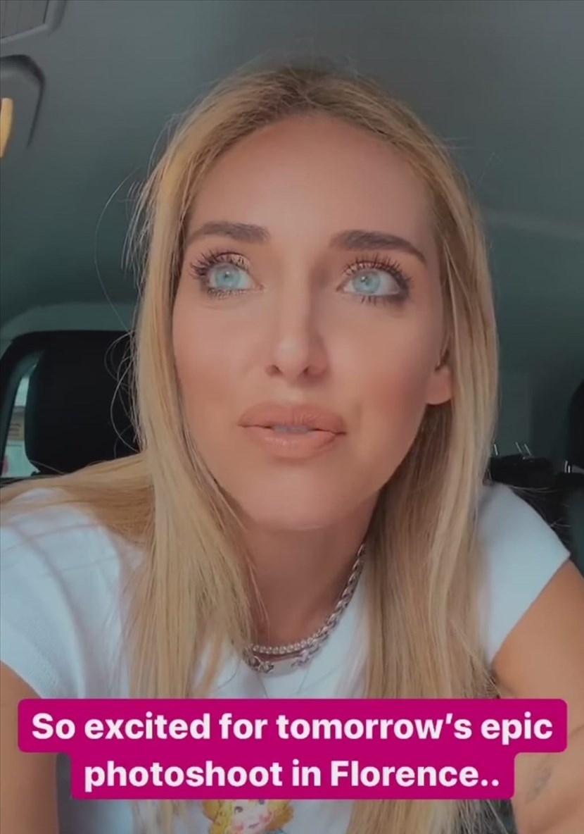 Chiara Ferragni annuncia il suo arrivo a Firenze