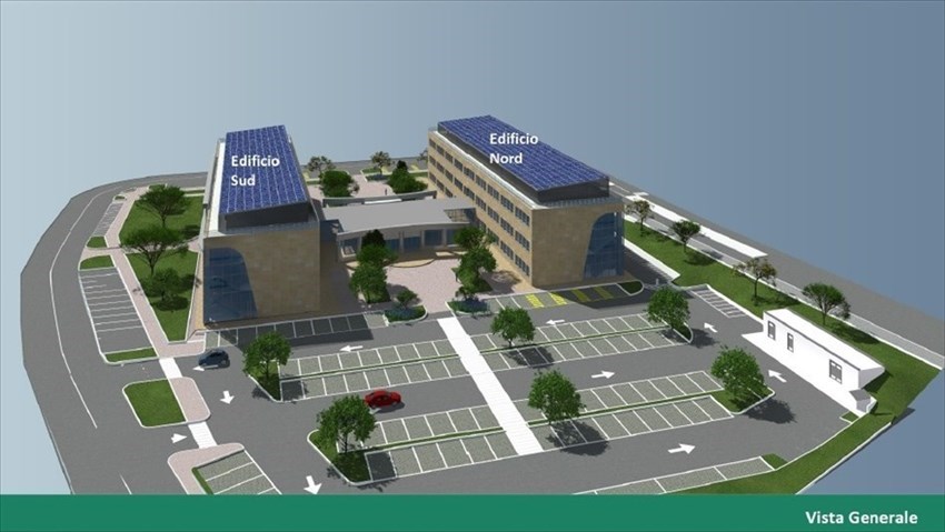 rendering vista generale dell'edificio