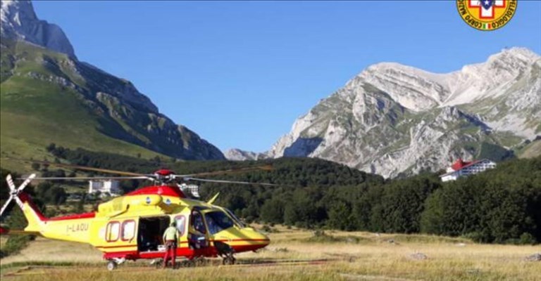 salvataggio di un fiorentino sul Gran Sasso